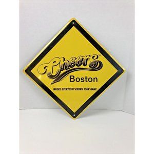 Cheers Bar "Where Everybody Knows Your Name" Metal Sign CBS Studios 2010 12"x12"